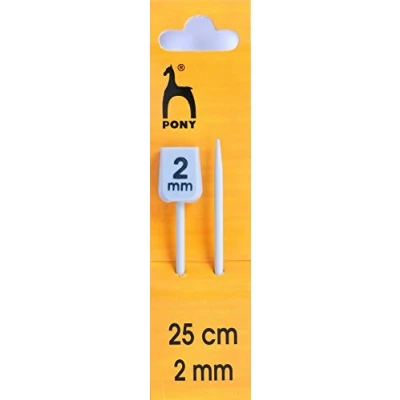 Image of Pony Metal Knitting Pins/ Needles 25cm long 2mm