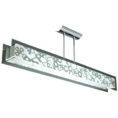 Image of Euphoria Semi Flush 2 Light T5, Polished Chrome, Opal White Glass, NOT LED, CFL Compatible