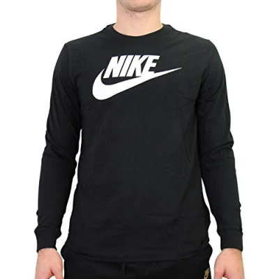 Image of NIKE CI6291 010 M NSW LS TEE ICON FUTURA Sweatshirt Men&#039;s Black/White 4XL T
