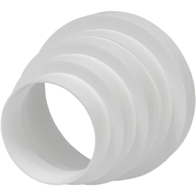 Image of Plastic White 3&quot; to 6&quot; Inch Duct Inline Reducer Increaser Connector Vent Adapter 4&quot; 5&quot; // 80 150 mm