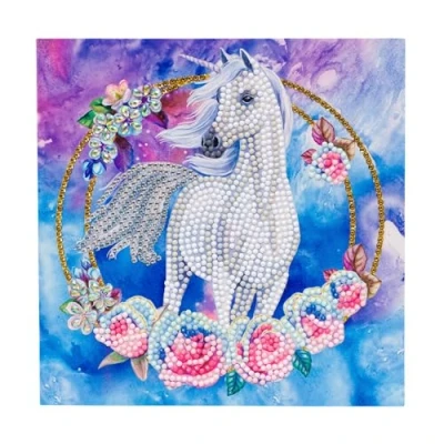 Image of CRYSTAL ART CCK A85: Unicorn Garland 18x18cm Card