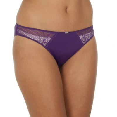 Image of Tommy Hilfiger Womens Transparent lace waist panties 1387902515 women Violet Size X Small