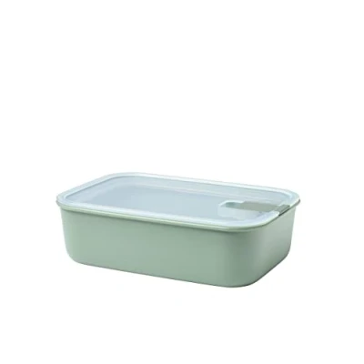 Image of Mepal Food container EasyClip containers with lids Clip closure Suitable for the microwave, steam oven, refrigerator &amp; freezer Airtight leakproof 1500 ml Nordic sage