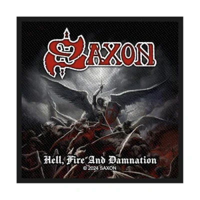 Image of Razamataz Saxon Hell Fire And Damnation Woven Patch One Size