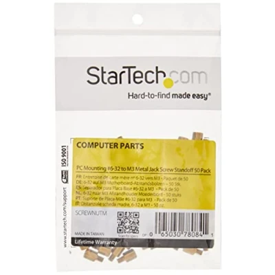 Image of StarTech.com Metal Jackscrew Standoffs #6 32 standoff 0.2 in (pack of 50) SCREWNUTM