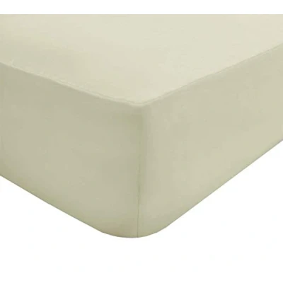 Image of Sleepdown Extra Deep Fitted Sheet Poly Cotton, Ivory, King
