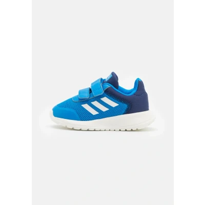 Image of adidas Boy&#039;s Unisex Kids Tensaur Run Shoes, Blue Rush/Core White/Dark Blue, 3 UK Child