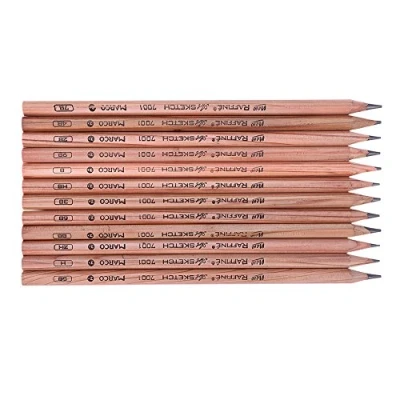 Image of LONTG 12Pcs Graphite Pencil Set Sketch Pencils Drawing Artist 2H H HB B 2B 3B 4B 5B 6B 7B 8B 9B Hard Soft Pre cut for Students Art Beginners Hobbyists