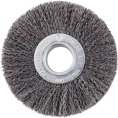 Image of York Industrial Rotary Wire Brush Crimped 30 SWG 125 X 30MM