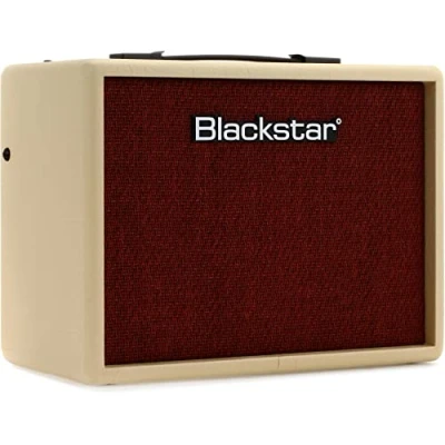 Image of Blackstar Debut 15E Beginners Practice Electric Guitar Amplifier Combo With Delay Effect 15 Watt Headphone Input/Line In MP3 Playback (Beige)