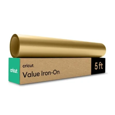 Image of Cricut Value Iron on Gold 12 in x 5 ft (1)