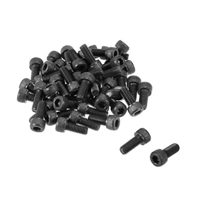 Image of Sourcingmap M5 x 12mm 12.9 Alloy Steel Hex Socket Head Cap Screws Bolt Black 50pcs