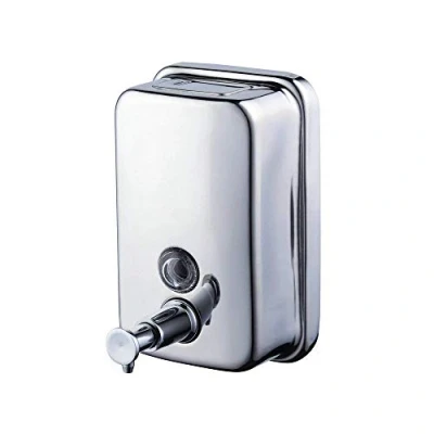 Image of Beelee Chrome Finish Double Soap Shampoo Gel Dispenser,304 Stainless Steel,28oz/800ml