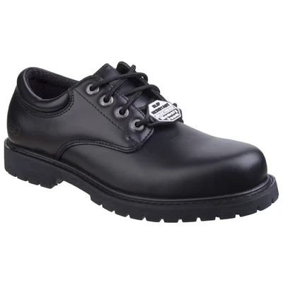 Image of Skechers Men&#039;s Cottonwood Elks Oxfords, Black Leather Blk, 6 UK