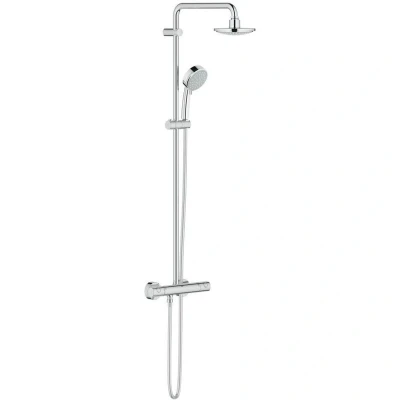 Image of GROHE New Tempesta Cosmop. System Shower with Thermostat for Wall Mounting Chrome 27922000