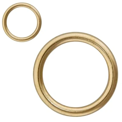 Image of Curtain Rings Hollow Brass Plated 12 mm Roman Blind O Shaped Plate for DIY Curtains Pole Pack of 20.