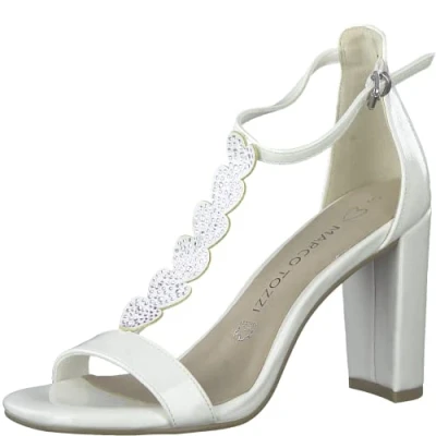 Image of MARCO TOZZI Women&#039; 2 28310 20 Sandal, Ivory Patent, 7.5 UK