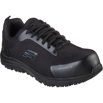 Image of Skechers Men&#039;s 200090EC BLK Trainers, Black Textile/Synthetic, 9 UK