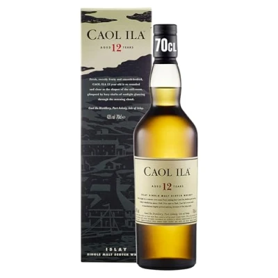 Image of Caol Ila 12 Year Old Single Malt Whisky 43% vol 70cl Scotch Peaty from Islay Distinct Smokiness Fresh Sweetly Fruity &amp; Smooth Bodied