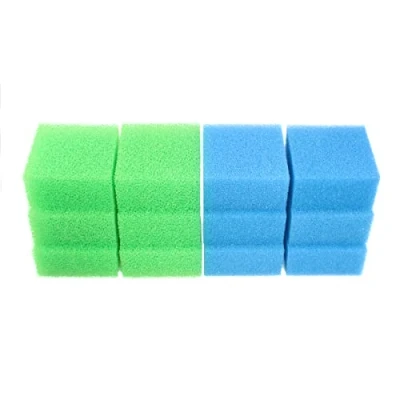 Image of INGVIEE Compatible 6 x Blue Coarse and Green Nitrate Aquarium Filter Sponge for Juwel Compact/Bioflow 3.0