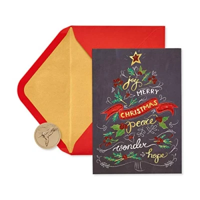 Image of Papyrus Christmas Cards Boxed with Envelopes, To You and Yours, Holiday Tree (14 Count)