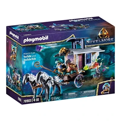Image of Playmobil Novelmore 70903 Violet Vale Merchant Carriage, Toy for Children Ages 4+