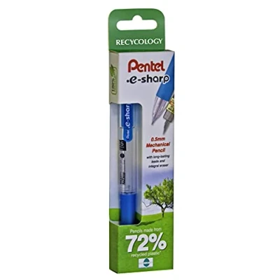 Image of Pentel E Sharp Mechanical Pencil, 0.5 mm, Pack of 2 Assorted,YAZ125/RCY/2M