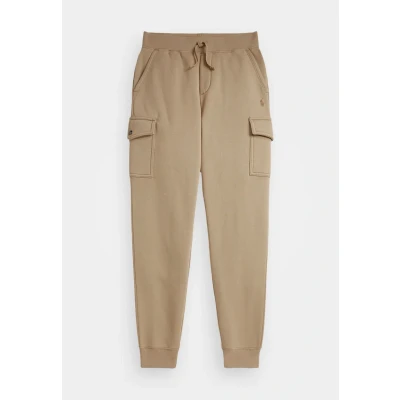 Image of Polo Ralph Lauren Fleece Cargo Jogger Tracksuit bottoms, Men&#039;s, Size: 18 20y, Vintage khaki