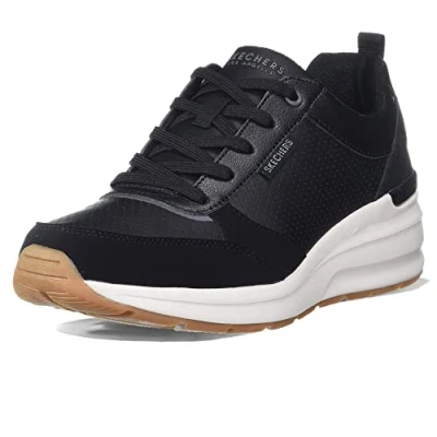 Image of Skechers Women&#039;s 155616 Low Top Sneakers, Black, 2 UK