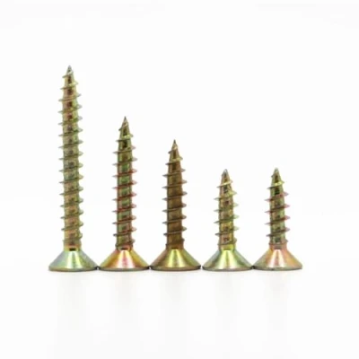 Image of AYYSSM 20/50pcs Ccross Recessed Flat Head Fibreboard Chipboard Screws M3.5 M4 M5 Color Zinc Coated Countersunk Self Tapping Wood Screw(30mm,M4 50pcs)