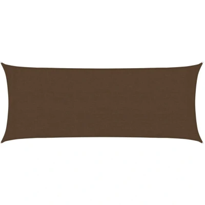 Image of vidaXL Sunshade Sail 160 g/m² Brown 2x5 m HDPE