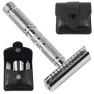 Image of Parker Safety Razor A1R 4 Piece Travel &amp; Leather Case
