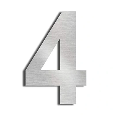 Image of nanlyiau House numbers door Stainless Steel number Made of Solid 304 Floating Appearance in Easy to Install 6in/15.3cm(4)