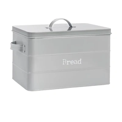 Image of Grey Vintage Metal Bread Bin By Harbour Housewares