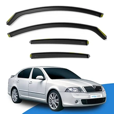 Image of EdgeVisors Wind Deflectors Set Fits: SKODA Octavia MK2 2004 2013 5 Door Hatchback 4pc
