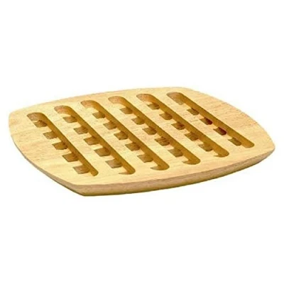 Image of T&amp;G Woodware Scimitar Trivet in Hevea