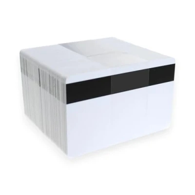 Image of ALG ID Cards® Premium Blank White PVC Cards with Hi Co Mag Magnetic Stripe 760 Micron CR80 (Credit Card Size) 100 Pack