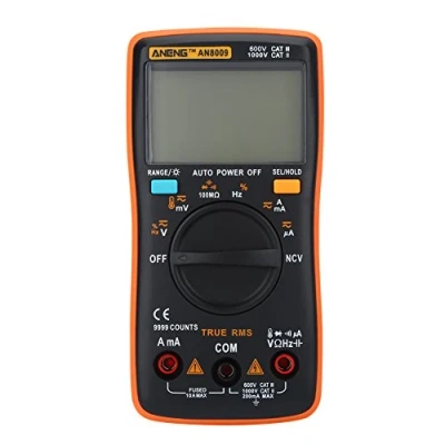 Image of For Aneng An8009 Orange Multimeters, Digital Clamp Meter Multimeter Auto Range True Rms Ac/Dc Voltage Electronic