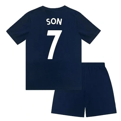 Image of Tottenham Hotspur FC Boys Son 7 Sublimation Short Pyjamas Navy 12 13 Years