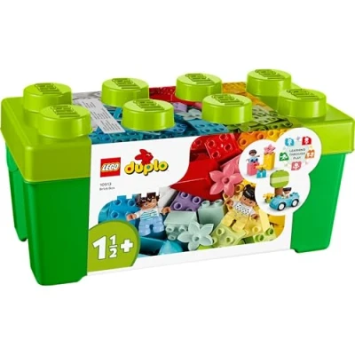 Image of LEGO DUPLO Classic Brick Box Building Set with Storage, First Bricks, Fine Motor Skills Learning Toy for Toddlers 1 .5 Years Old 10913