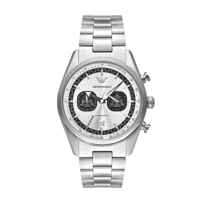 Image of Emporio Armani Racer Mens Silver Watch AR11636 Stainless Steel (archived) One Size