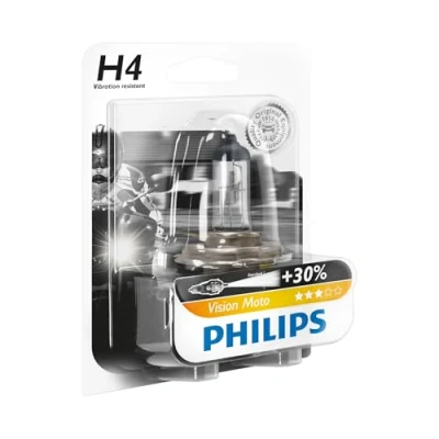 Image of N0177632, N0177632Z, N0177636, N0177642, N0177643 Light Bulbs PHILIPS Vision Moto 12342PRBW H4 12V 60/55W P43t 38 Halogen