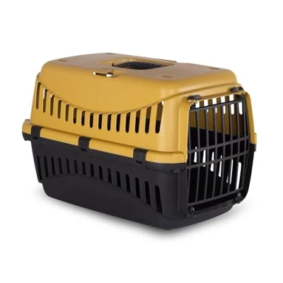 Image of MP Bergamo Transport Basket Gipsy 50 Plastic Door for Cats, 5 kg, Colour: ECO HONEY