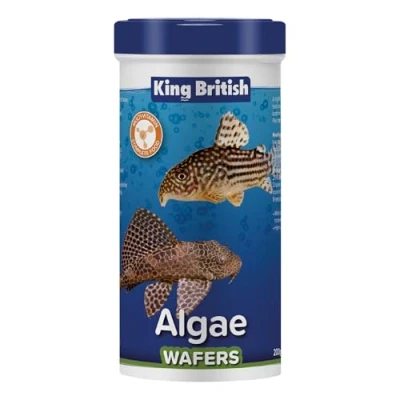 Image of King British Algae Wafers 200g Multi Vitamin Complete Sinking Fish Food For Bottom Feeding Catfish, Plecostomus &amp; Eating Natural Ingredients