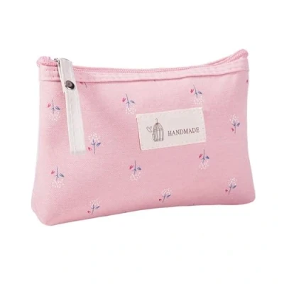 Image of NVOQILIN Pencil Case Flower Print Pen Bag Waterproof Makeup Stationery Pouch Cosmetic School Office Supplies