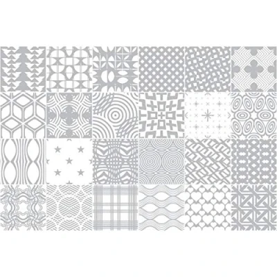 Image of Ambiance Sticker Self Adhesive Decorative Wall Decal Cement Tile for Bathroom and Kitchen Nuance de Gris Harmonieux Pack of 24 Stickers 20 x cm