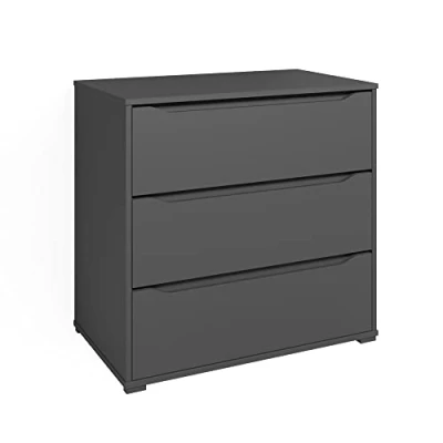 Image of Vicco Sideboard Ruben, Anthracite, 80.2 x 77.6 cm with 3 drawers