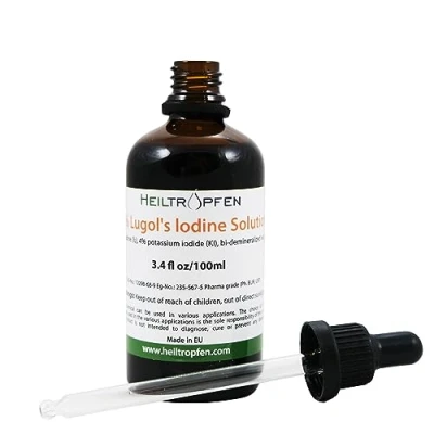 Image of Lugols Iodine Solution 3.4 Oz. 100 ml 6% Liquid Formulation Made with 2% and 4% Potassium Iodide Heiltropfen®