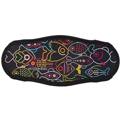 Image of Best divers IN/Fish Neoprene Mask Strap, Double Lined, Fish