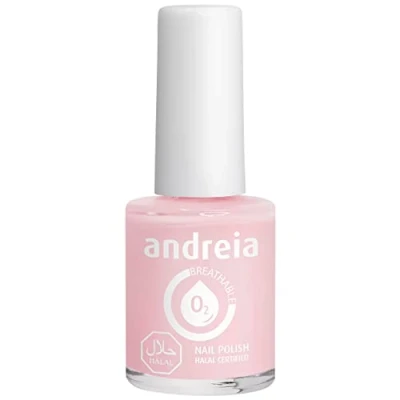 Image of Andreia Halal Breathable Nail Polish Water Permeable Glossy Vegan and Cruelty Free Colour B23 Milky Pink 10.5ml